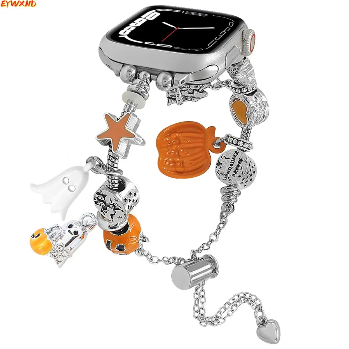 EYWXND Adjustable watch band for Apple Watches with pumpkin Halloween beads. tiktokshopbacktoschool