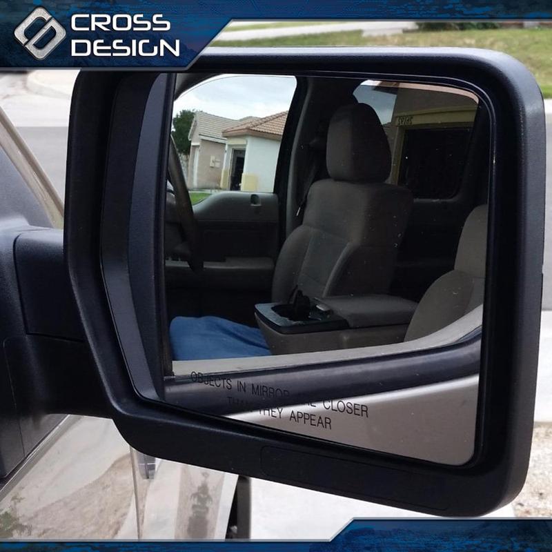 CROSSDESIGN Power Mirror Glass Fit For 11-14 Ford F150 Right Passenger Side View