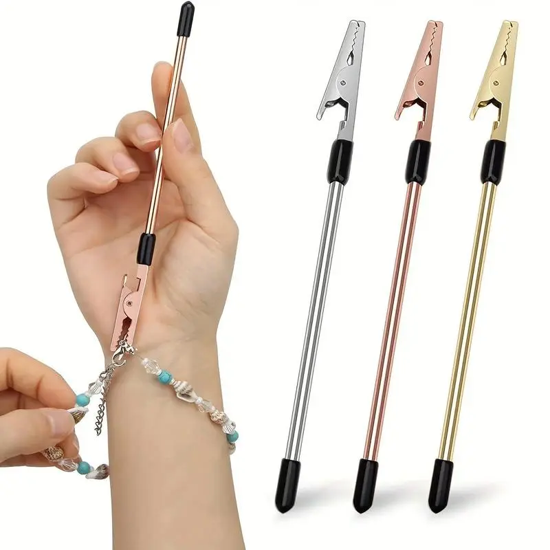 3PCS Polyester & Resin Bracelet Helper Tool - Unisex Fast and Convenient Fastening Assistant for Basic Everyday Versatile Bracelets, Practical, Solid Colors