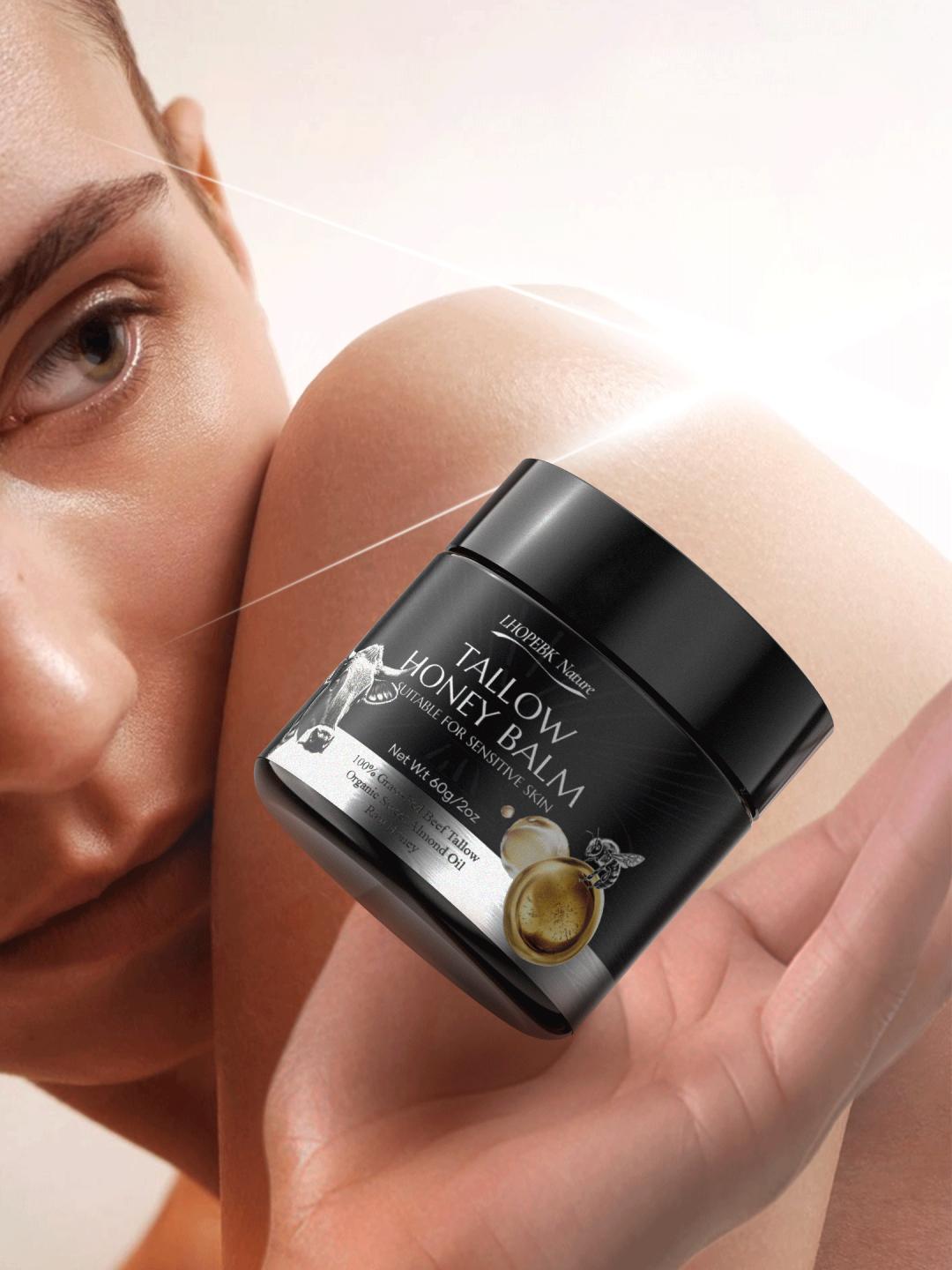 【Highly Recommended】Organic Grass-Fed Tallow & Raw Honey Balm — Intensely Nourishing Cream for Soft, Glowing Skin — Handcrafted with Care