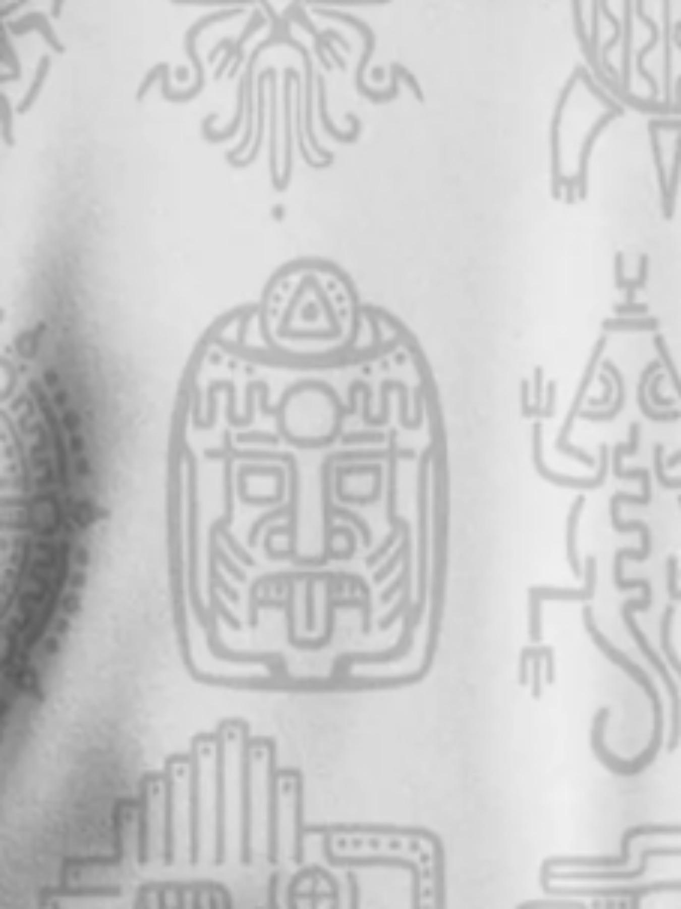 Men's Mexican Aztec Calendar Sport T-Shirt, Street Style Round Neck Short Sleeve Top, Loose-Fit All-Season Clothing