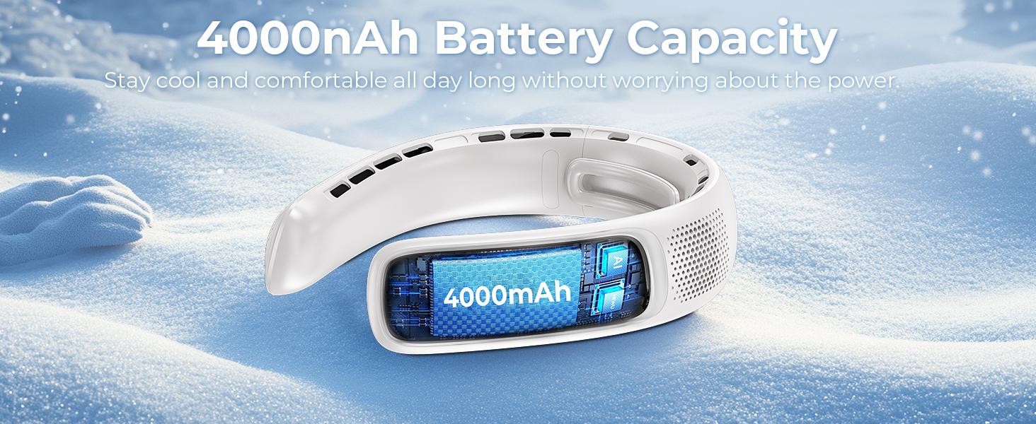 FrSara Neck Fan, 4 Turbo Bladeless Neck Fan, 4000 mAh Battery Operated USB Rechargeable Personal Fan, 360° Cooling Hands Free Fan, 3 Speeds, LED Display, Wearable Fan for Office Travel Gifts FrSara Neck Fan, 4 Turbo Bladeless Neck Fan, 4000 mAh Battery Operated USB Rechargeable Personal Fan, 360° Cooling Hands Free Fan, 3 Speeds, LED Display, Wearable Fan for Office Travel Gifts