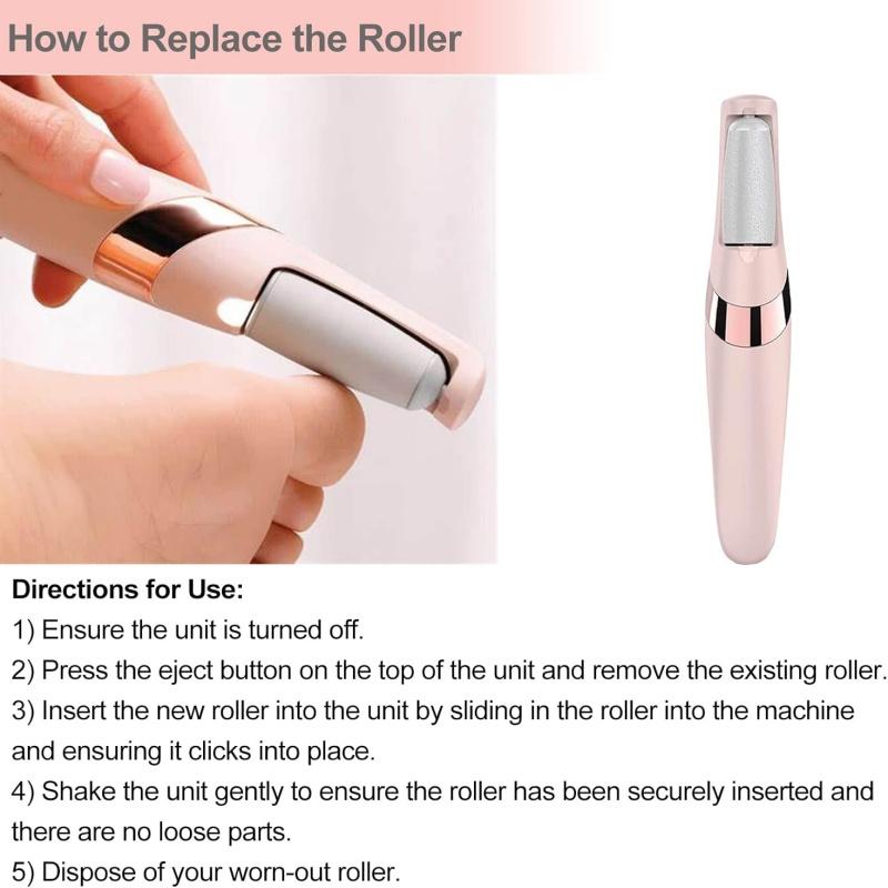 3/6pcs Foot File Replacement Heads set, Different Grit Roller Heads for Foot Care Tools, Foot Care Sanding Heads for Foot Exfoliation and Exfoliating Massage Tool, Compatible Replacement Kit