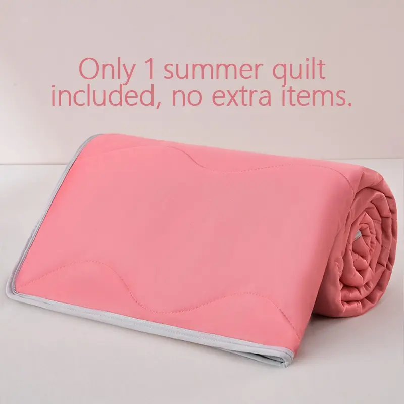 Double-Sided Cooling Summer Blanket, Soft Lightweight Quilted Design, Breathable Fabric for Hot Weather, Multi-Color Options, All-Season Use