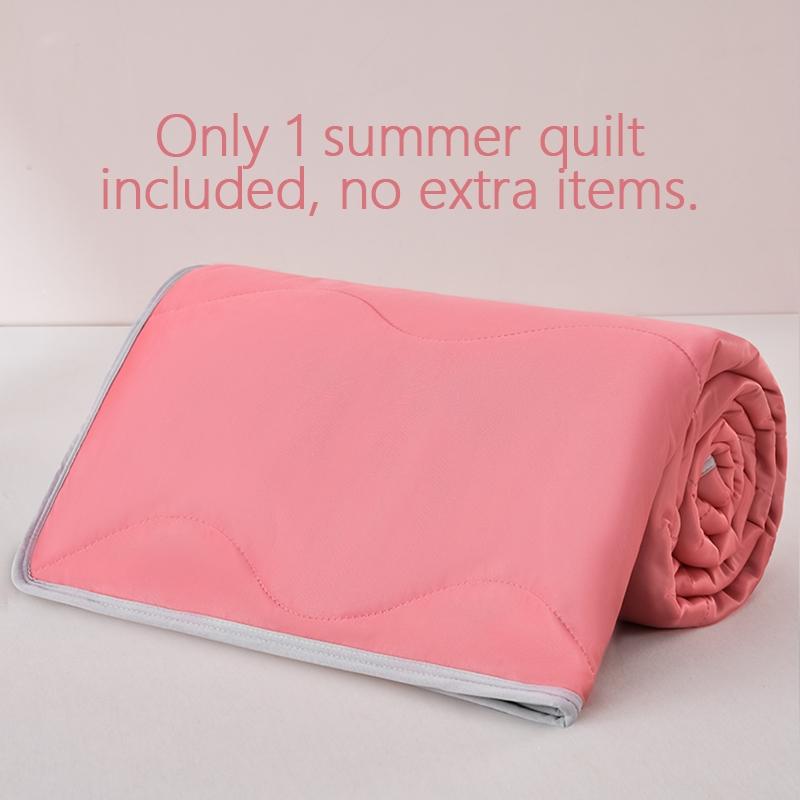 Double-Sided Cooling Summer Blanket, Soft Lightweight Quilted Design, Breathable Fabric for Hot Weather, Multi-Color Options, All-Season Use