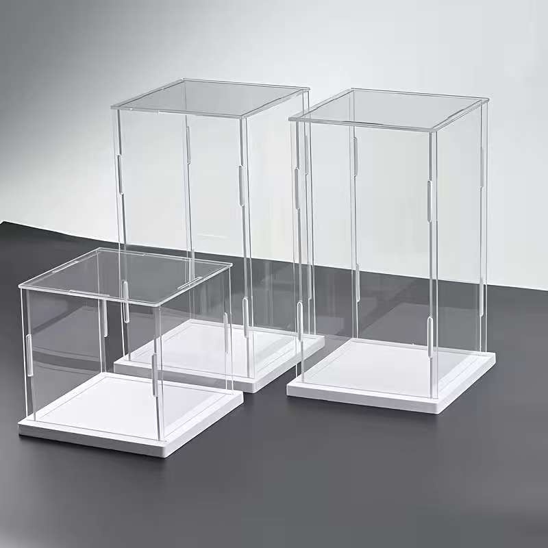 Transparent Acrylic Display Case, Stackable Doll Box, Vertical Assembly Stand, Base, Collectible Figurine Dustproof Showcase, Collectible Figures, Collectible Items