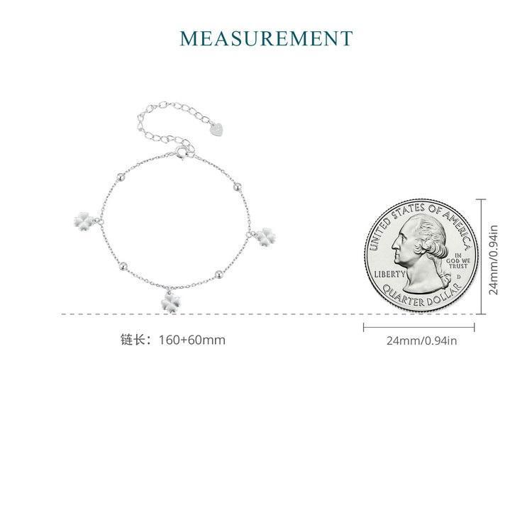 EAMTI 925 Sterling Silver Four-Leaf Clover Bracelet Dainty Jewelry Gifts for Women Mother's Day/Birthday/Anniversary Day/Valentine’s Day