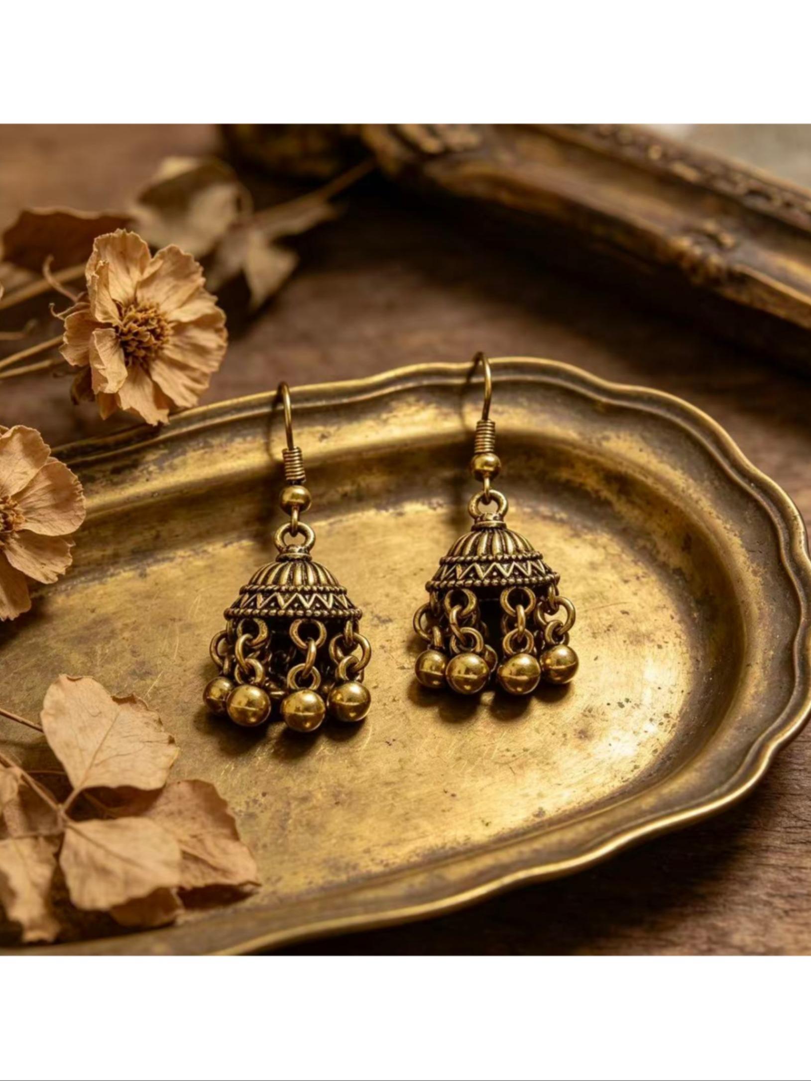 Vintage Ethnic Bell Earrings, Bohemian Style Fringe Ear Jewelry, Women's Exotic Fashion Accessories, Perfect Gift Idea