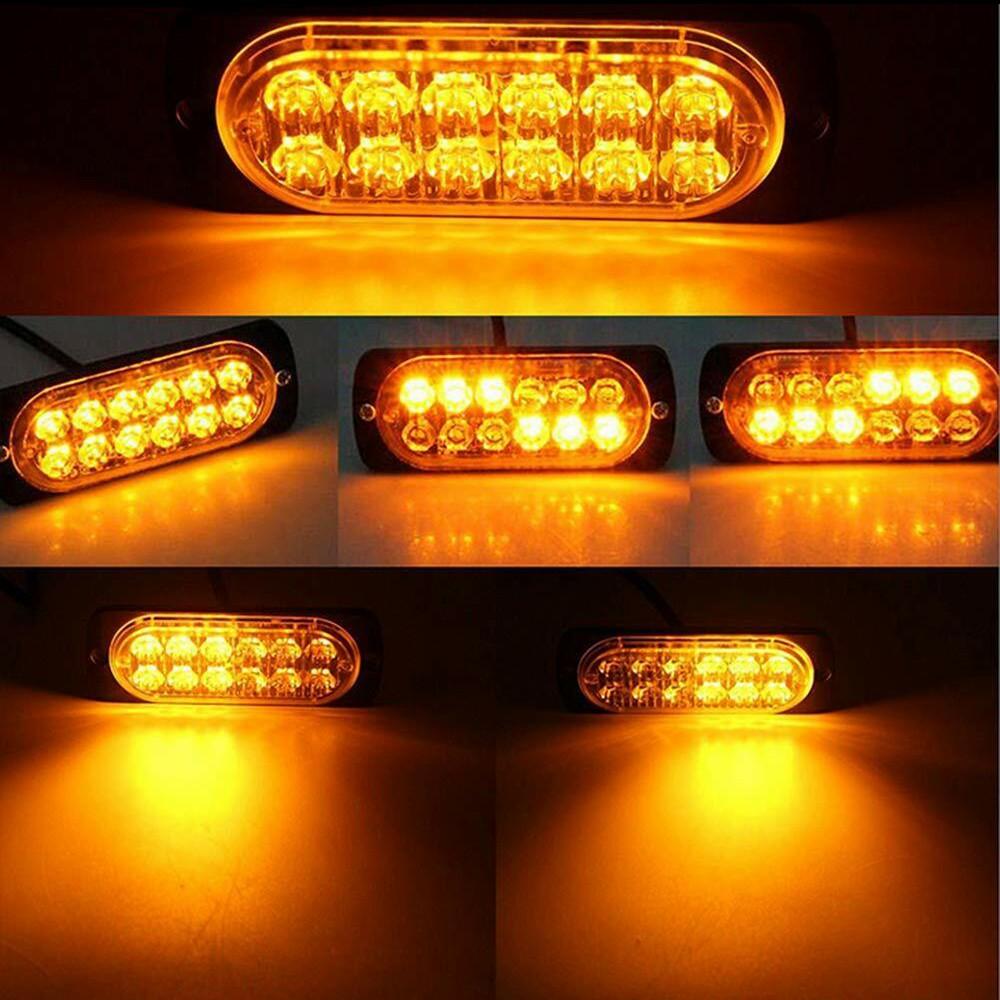 4-Pack 12 LED Amber/White Strobe Lights Vehicles Trucks Emergency Strobe Lights Kit 12V -24V Warning Hazard Flash Strobe Lights Bar Grill Grille Surface Mount Super Bright Waterproof, Amber/White 4-Pack 12 LED Amber/White Strobe Lights Vehicles Trucks Emergency Strobe Lights Kit 12V -24V Warning Hazard Flash Strobe Lights Bar Grill Grille Surface Mount Super Bright Waterproof, Amber/White