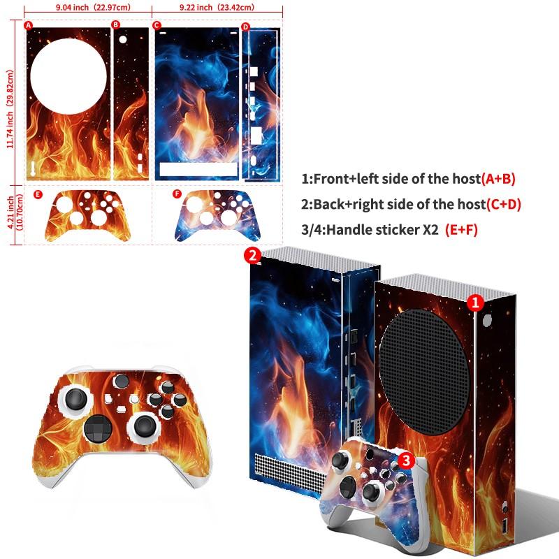 Vinyl Gaming Skin Sticker for Xbox Series S Console & Controller, Waterproof Scratch Resistant Durable, Removable No Residue Black White Art Landscape Cover