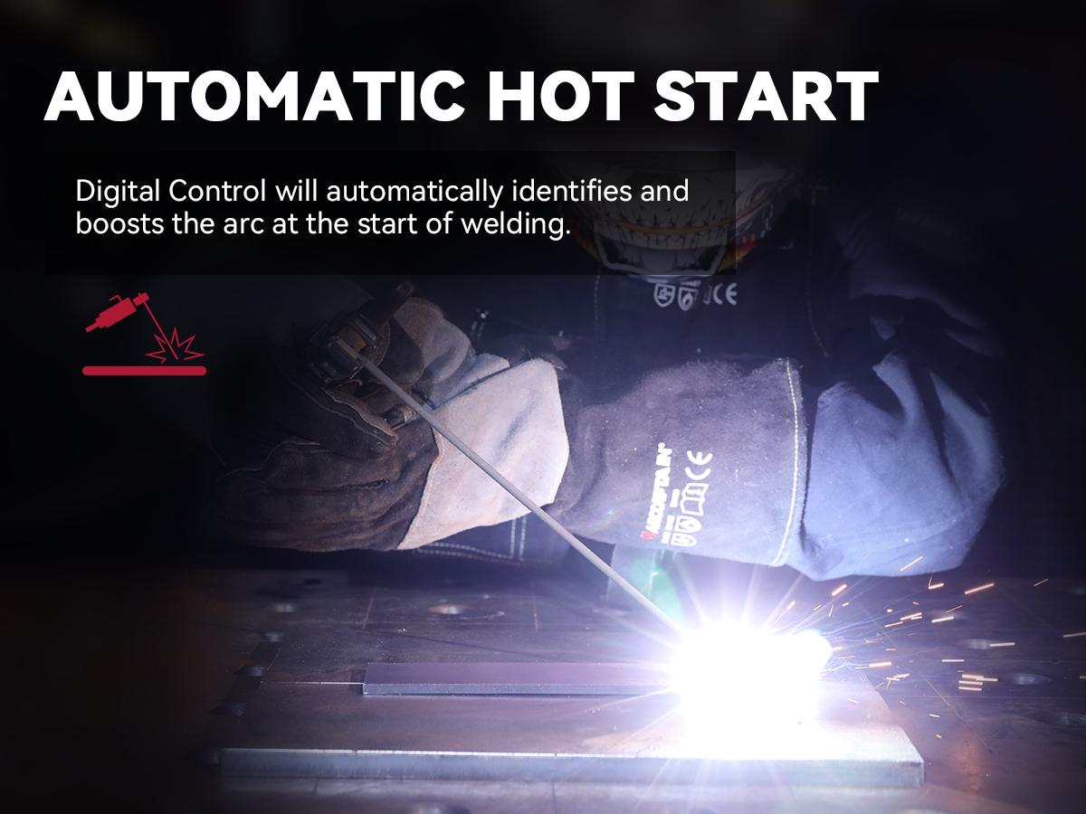 ARCCAPTAIN 130Amp 110V Mini Stick Welder, ARC130 DC IGBT Inverter Arc Welding Machine, Digital Display Portable MMA Welder with Hot Start, Arc Force, Anti-Stick, IGBT Inverter Welder