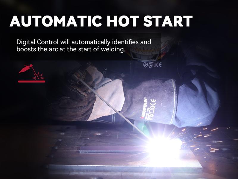 ARCCAPTAIN 130Amp 110V Mini Stick Welder, ARC130 DC IGBT Inverter Arc Welding Machine, Digital Display Portable MMA Welder with Hot Start, Arc Force, Anti-Stick, IGBT Inverter Welder
