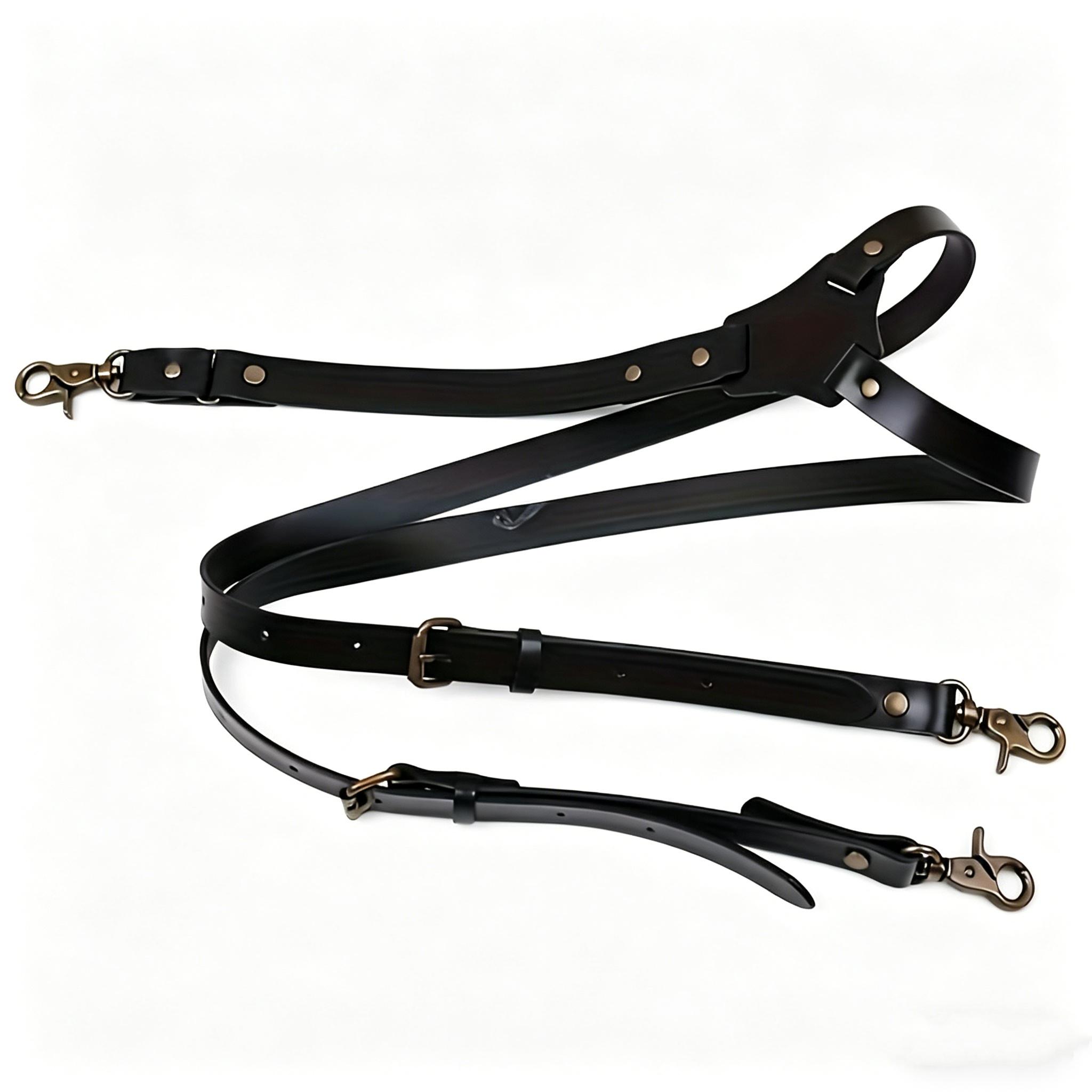 Men's PU Leather 3-Button Suspenders