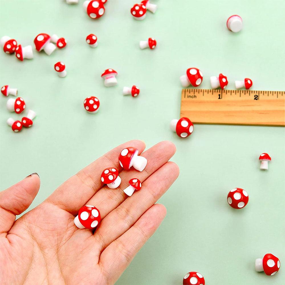 Cute Mushroom Design Miniature Figurines (30pcs/set), Miniature Mushroom Model, Garden Miniature Statue, Landscape DIY Bonsai Craft for Home Decoration Supplies