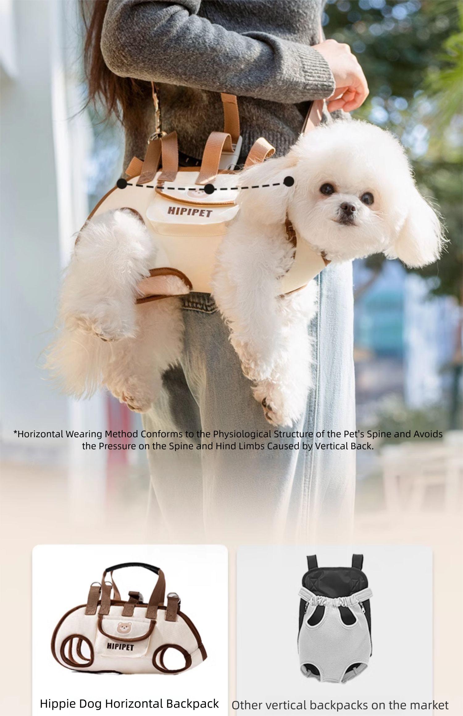 Portable Pet Carrier Backpack for Small Dogs & Cats - Versatile Crossbody, Handbag, and Shoulder Bag for Outings and Dog Walking
