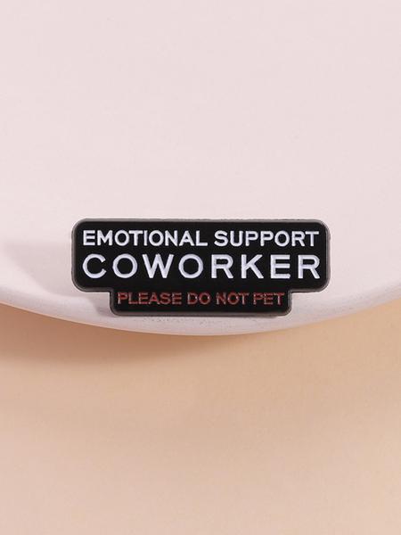 Emotional Support Colleague Lapel Pin, Office Humor Badge, Workplace Self-Parody Style, Fun Accessory for Backpack ID Card Decoration