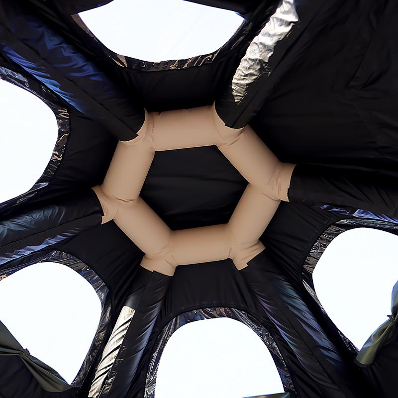 Hemisphere shaped inflatable balloon tent, outdoor camping tent, sun protection and wind and rain resistance, large space starry sky tent, camping equipment