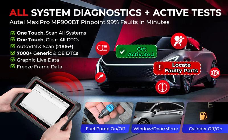Autel MaxiPRO MP900-BT KIT Car Diagnostic Bidirectional Diagnostic Scan Tool, ECU Coding, 40+ Service CANFD & DOIP Autel MaxiPRO MP900-BT KIT Car Diagnostic Bidirectional Diagnostic Scan Tool, ECU Coding, 40+ Service CANFD & DOIP