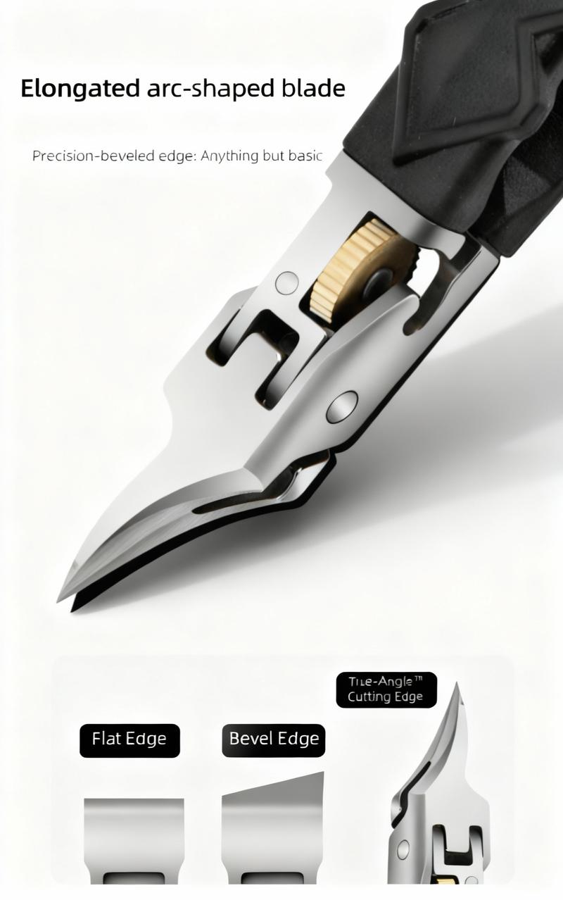 Black Anti-Slip Grip Gear Lock Nail Clipper Set with Ultra-Sharp Tips for Precise Access to Nail Grooves Professional-Grade Manicure Tool for Men Seniors Curved Sharp Blades Non-Slip Ergonomic Handle Durable Safe Construction Black Anti-Slip Grip Gear Lock Nail Clipper Set with Ultra-Sharp Tips for Precise Access to Nail Grooves Professional-Grade Manicure Tool for Men Seniors Curved Sharp Blades Non-Slip Ergonomic Handle Durable Safe Construction