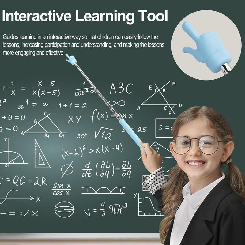 1/2/3/4pcs Retractable Teacher's Pointer for Classroom, Mini Retractable Handheld Pointer Stick, Finger Pointer, Reading Pointer Pen, Student and Teacher Supplies