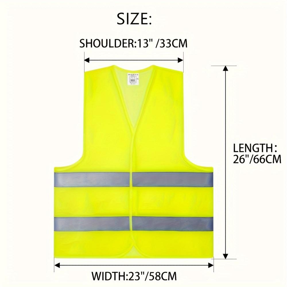 High Visibility Reflective Safety Vest for Men and Women, Durable Cotton Blend, Ideal for Construction Sites and Outdoor Activities