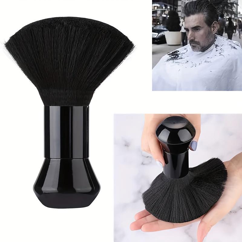 Professional Barber Neck Duster Brush, Hair Cutting Sweep Brush, Salon Styling Hairbrush Tools, 1pc Black Hair Cleaning Brush for Hairdressers, Antistatic Barber Shop Neck Dusting Brush