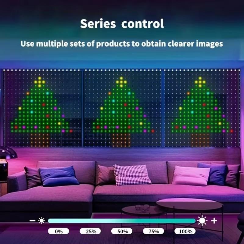 Smart LED Curtain Lights with 400 LEDs, 10x10ft Large & App/Remote Control, USB Powered for Bedroom, Christmas Party, Wedding, Outdoor, Wall, Jellyfish & Lava Lamp Style Decoration