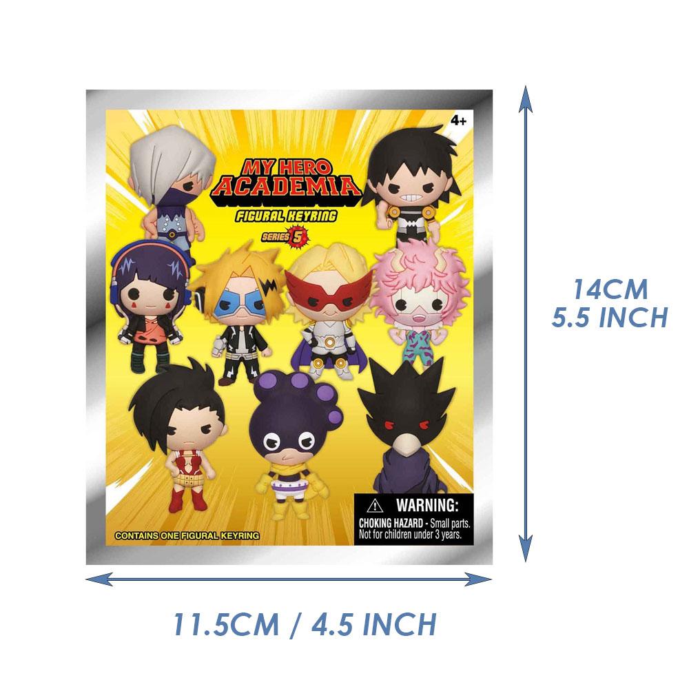 MY HERO ACADEMIA Officially Licensed 3D Anime Character Series Mystery Blind Bag Clip Keychain Random One Momo Yaovorozu and Fumikage Tokoyami or Other Characters for Mom Friend Anniversary Birthday Gifts