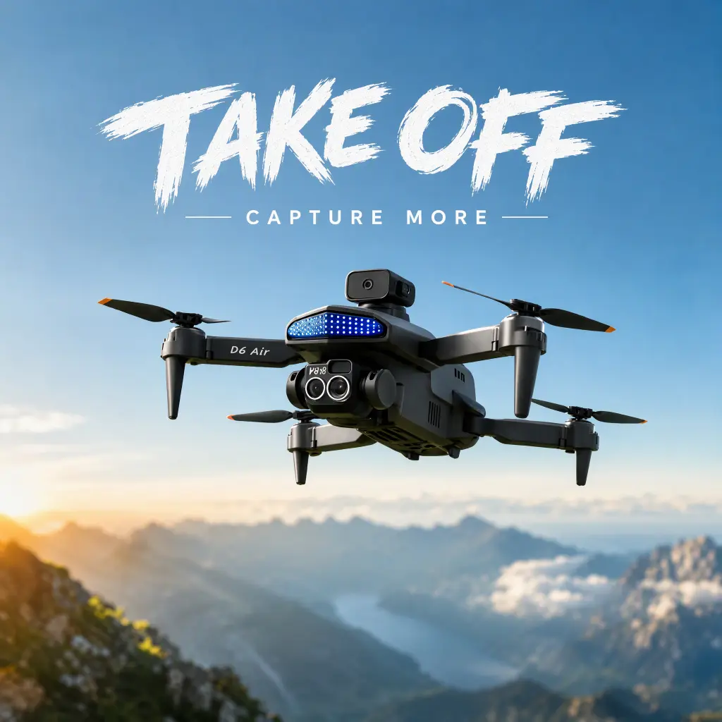Starry Slumber-US D6 RC Quadcopter Drones, Remote-Control Flying Toy for Daily Outdoor Leisure Activities