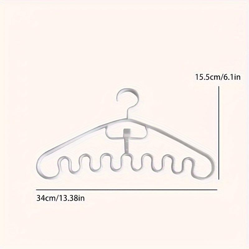 Durable Plastic Clothes Hanger, 2 Counts Multifunctional Hanger Multipurpose Space-saving Storage Organizer for Pants, Ties, Dresses, Bras, Lingerie, Home Supplies