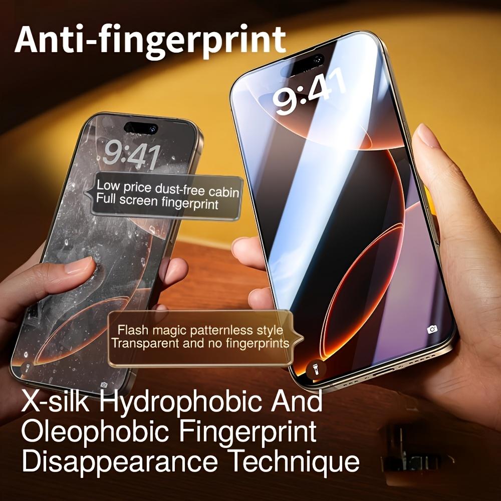 4-Pack 4K HD Oleophobic Coating Dust free Installation Screen Protector Compatible For iPhone 17 Pro Max 17 Air 16 Pro 16e 15 Plus 14 13 12 11 Pro Max X XS MAX XR Easy One-Click Application, No Dust, Anti-Fingerprint, Shatter-Proof with Tool Included