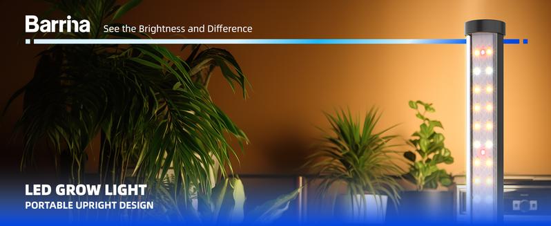 Barrina T10 Vertical Grow Light, 20W 2FT Desk Table Top LED Plant Light, Hanging and Standing, Full Spectrum