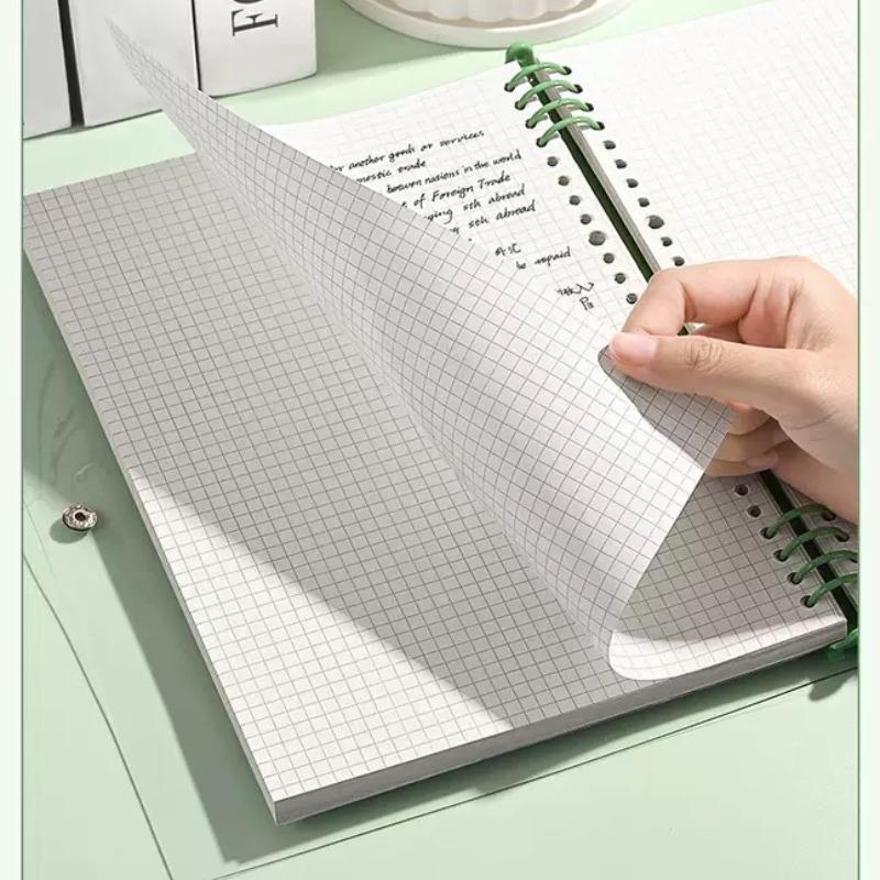 [Waterproof Loose-Leaf Notebookl Waterproof &Moisture-Proof 60 Page A5 PVC Transparent Loose-Leaf Notebook Replaceable Refillable Binder forDaily Writing, Office, and Study Use