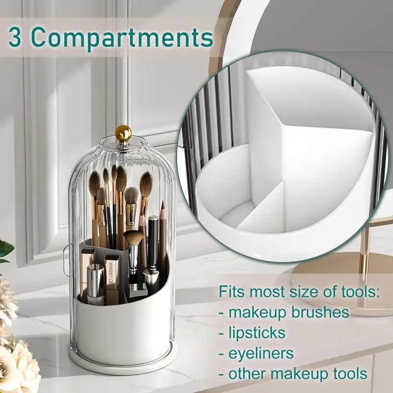 Rotating Electric Toothbrush Holder with Lid, Dustproof Toothpaste Rack, Bathroom Vanity Storage Box, Organizer, Creative Gift for Father's Day