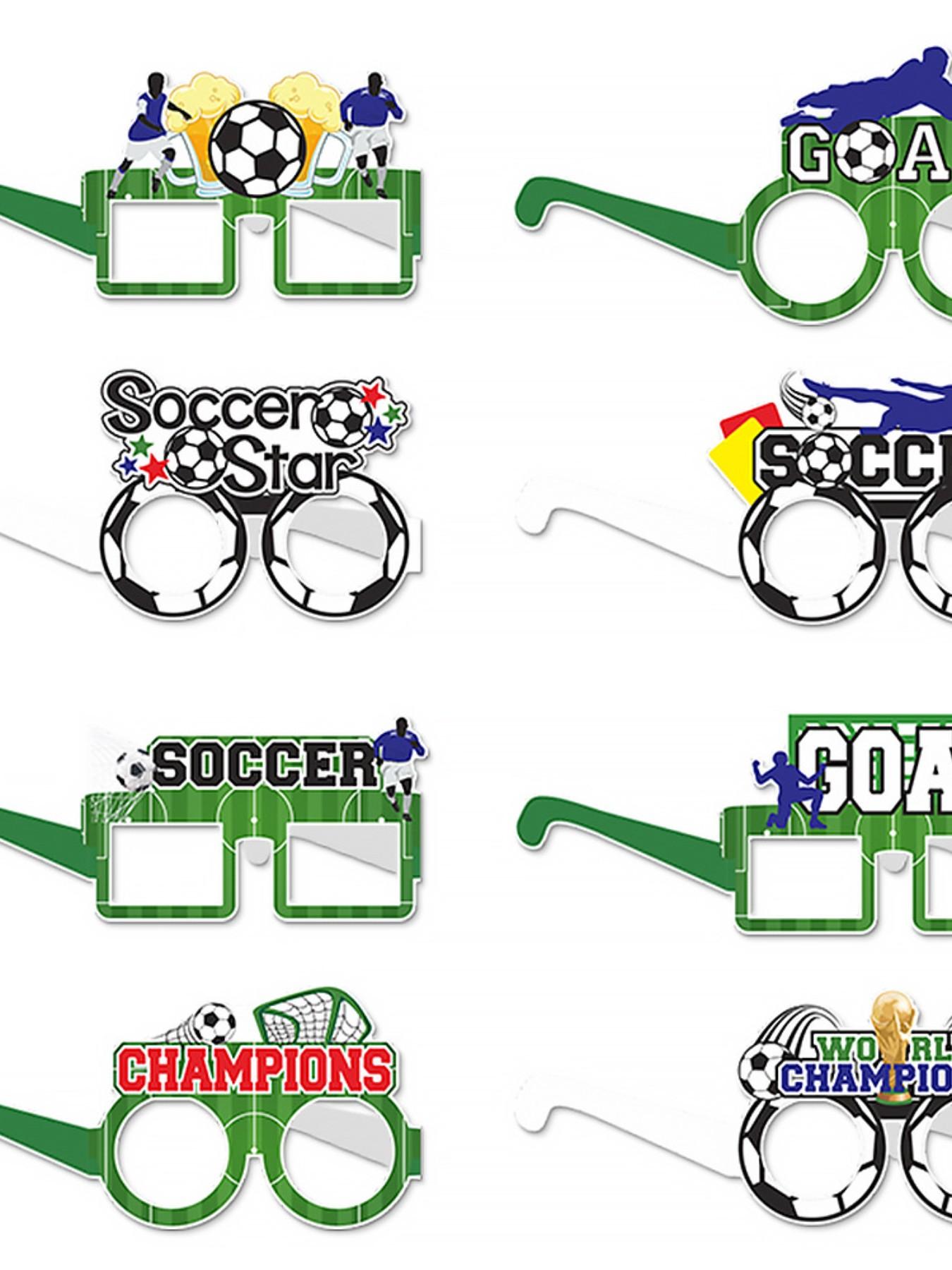 World Cup Football Glasses Theme Party Decorations, Us Canada Mexico, Cheer Props, Felt Glasses Frames, Perfect for Photos
