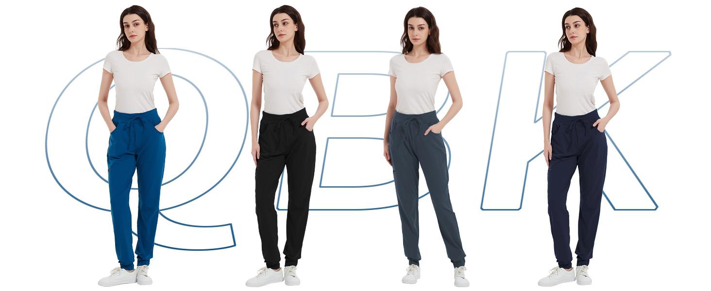 Yoga Scrub Stain Resistant Pant for Women 5 Pockets - Petite Tall Regular Jogger Scrubs, Comfort Stretch Yoga Scrub Stain Resistant Pant for Women 5 Pockets - Petite Tall Regular Jogger Scrubs, Comfort Stretch