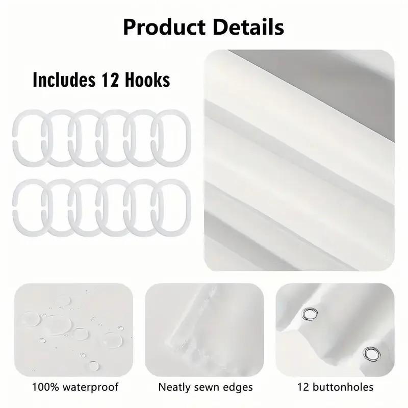 1/4pcs Christmas Holiday Theme Shower Curtain Set, Tree Design, Includes Bath Mat, Toilet Seat Cover, U-Shaped Pad, Perfect Gift, 12 Hooks Included, Bathroom Decoration Accessories