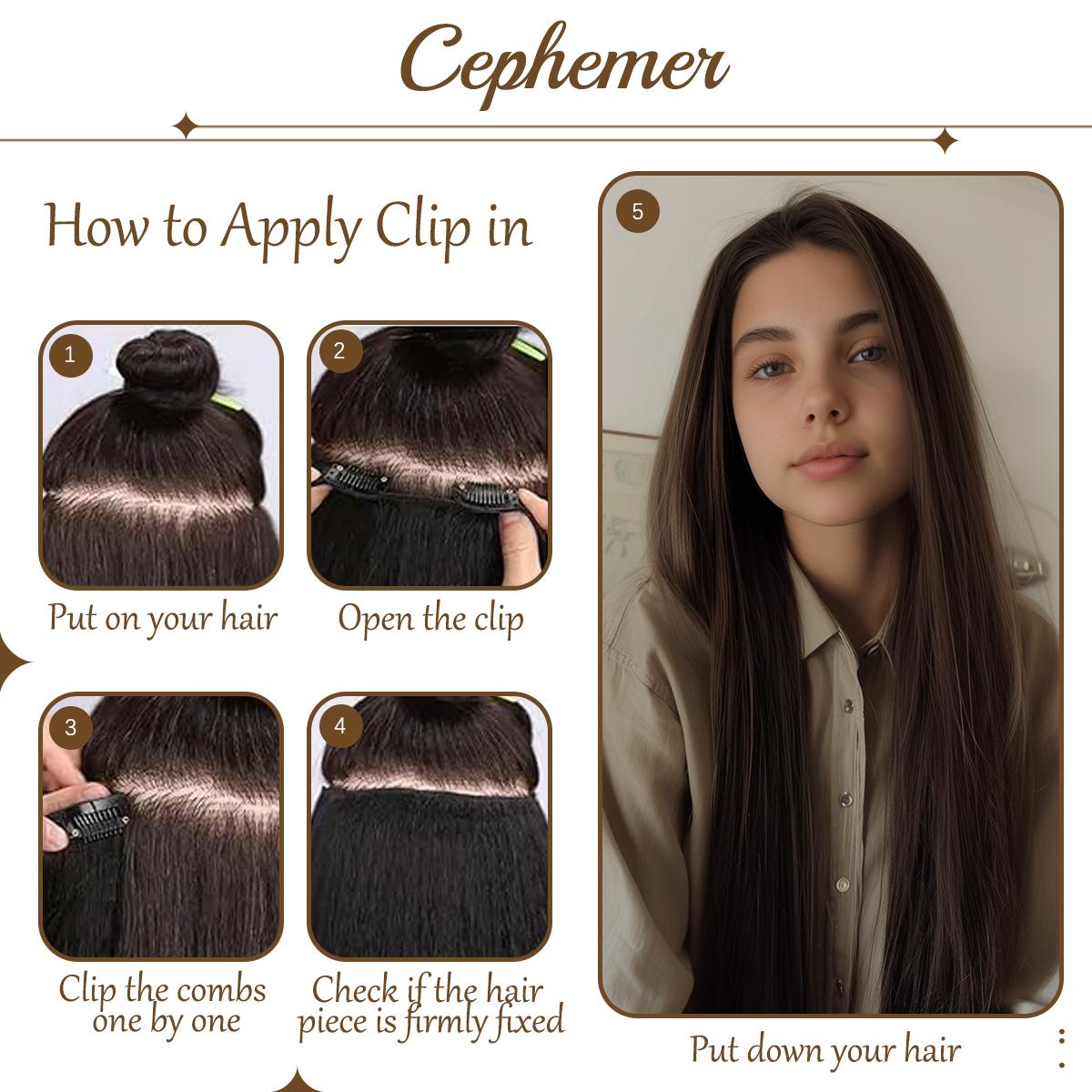 Cephemer Clip-in Synthetic Hair Extensions 23inches Straight 7PCS Natural Layered Light Weight Hairpieces for Women All Day Comfort for Daily Party Black Friday & Christmas Cephemer Clip-in Synthetic Hair Extensions 23inches Straight 7PCS Natural Layered Light Weight Hairpieces for Women All Day Comfort for Daily Party Black Friday & Christmas