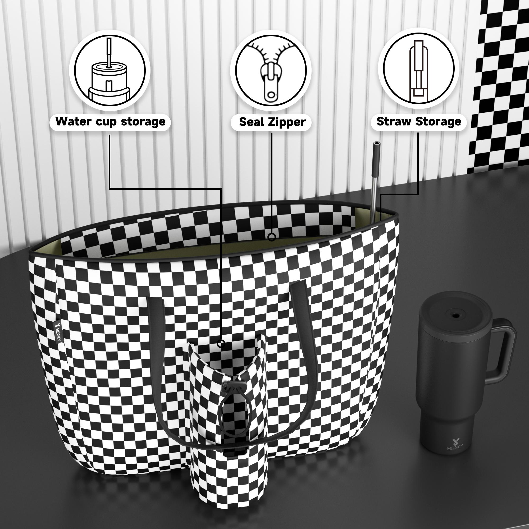 【Meoky】15L Tote Bag,Large Capacity Casual Fashion Crossbody Bag, Hold a Laptop,Carry a Water Bottle, Can Be Reused, Double Handle Design, Convenient For Carrying And Lifting. The Must-Have For Office Commuting.Christmas gift