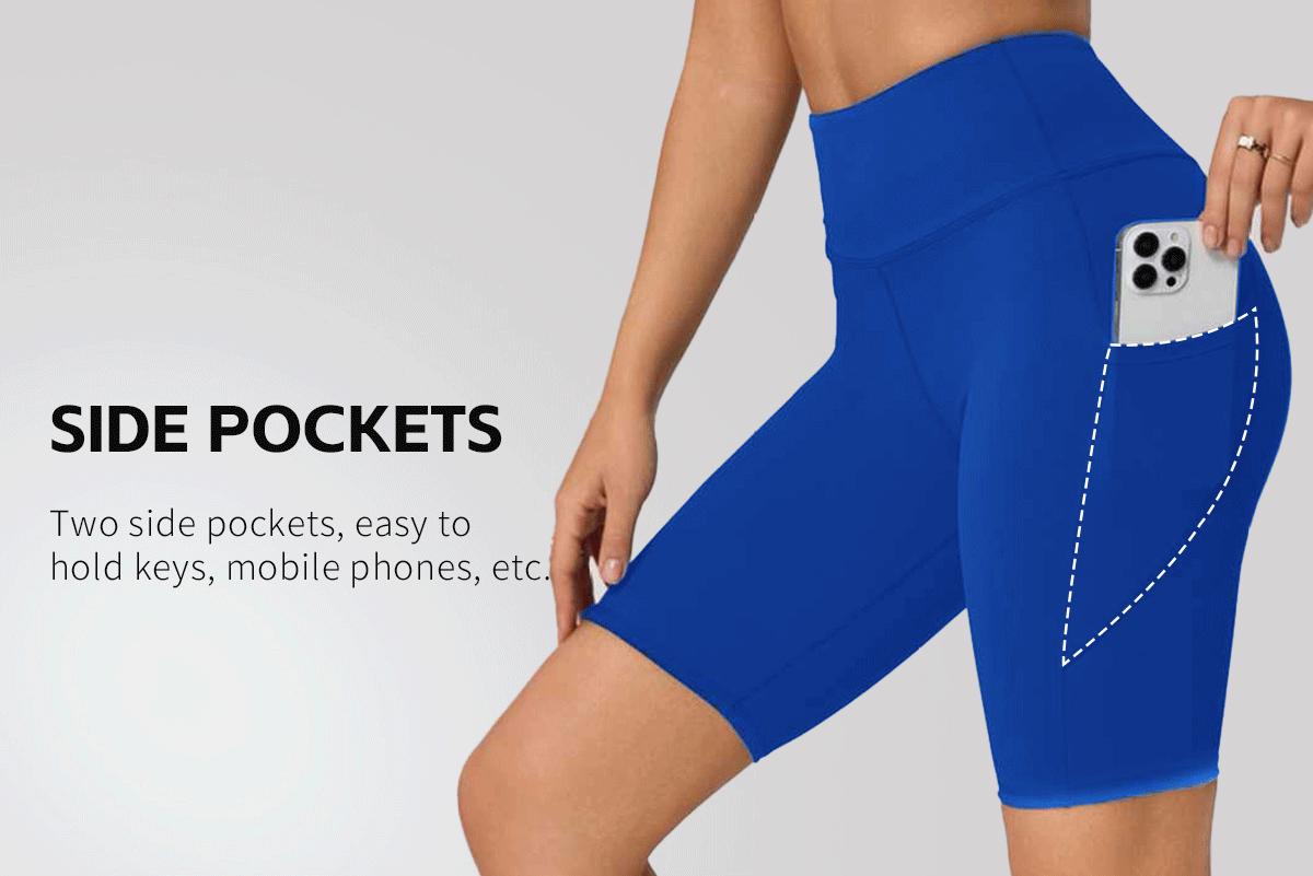 5-piece plus size 4′′ high-waist sports yoga shorts, spring and summer five-point cycling pants, casual shorts, comfortable and breathable