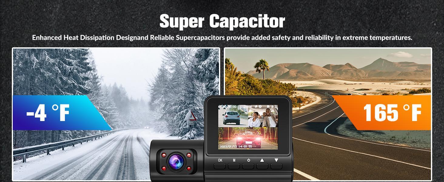 Dash Camera for Cars,1080P Full HD 3 Channel Dash Cam Front and Rear Inside, Dashcam with Night Vision with Free 32GB SD Card,Built-in 2.0'' IPS Screen,WDR,G-Sensor,24H Parking Mode