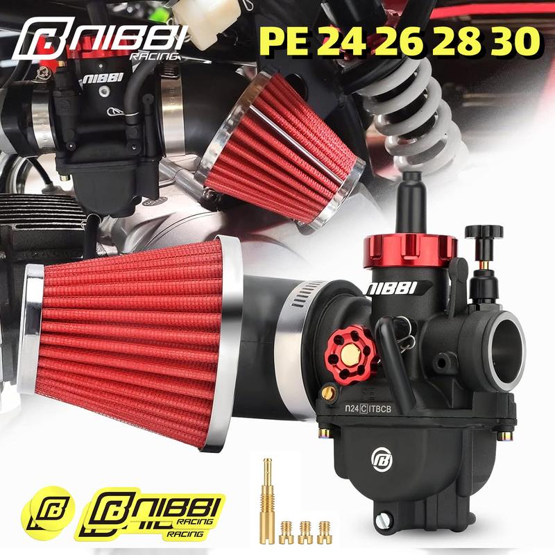 NIBBI PE Series Carburetor with 48mm Air Kit - Boost Power for Off-Road Bikes, Compatible with 125cc-300cc Motorcycles, Off-Road Performance Upgrade