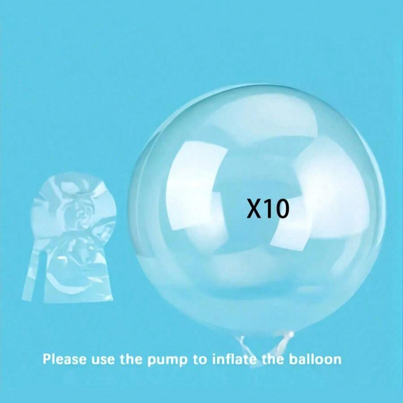 5/10pcs 30 Inch Jumbo Bubble Balloon, Round Non-Stretch Double Nozzle, Perfect for Birthdays & Holidays, Ideal for Floral Snacks & Gifts