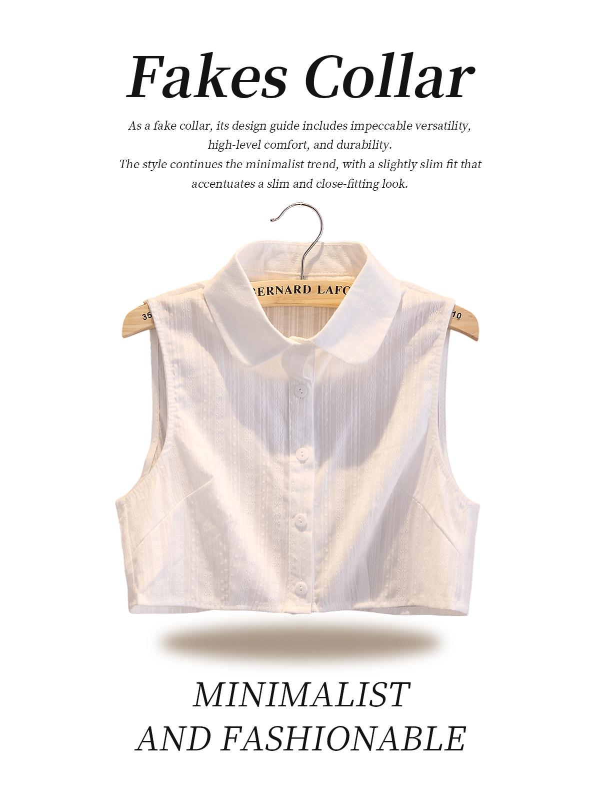 Ladies' decorative fakes collar, a pure cotton white round collar, is available in multiple size specifications, including M, L, XL and 2XL. It can be paired with various coats and is suitable for wearing on all kinds of occasions.