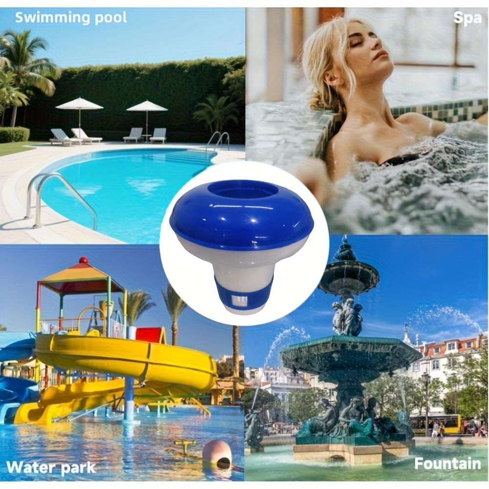 2PCS Pool Floating Chlorine Tablet Dispenser, Automatic Chlorine Releaser for Swimming Pool, Hot Tub and Spa Sanitizing, Durable Plastic Material, Stable Floating Design to Prevent Settling, Simple Functional Pool Care Accessory, Pool Accessories