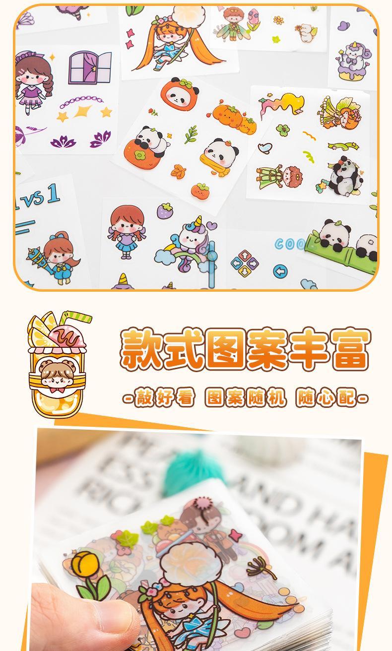 50Pcs Cute Cartoon Stickers Kawaii Decoration Stickers Kids Gift Waterproof Stickers Stationery Supplies Scrapbooking Stickers