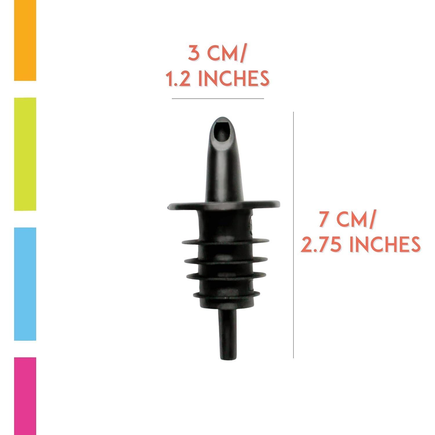 Syrup  Control Bottle Pourers, 10-Pack | Professional Pour Spouts, For Snow Cone & Drink Flavors