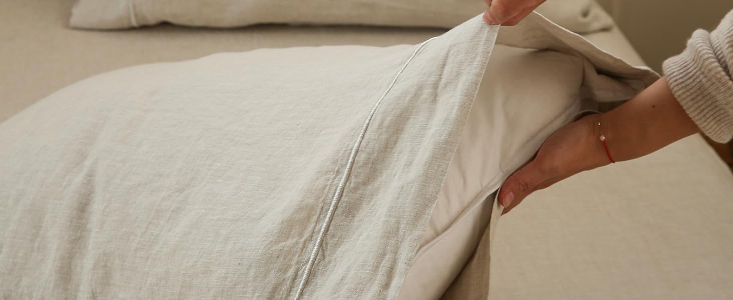 Simple&Opulence 100% Washed Linen Sheet Set, Natural France Flax Bed Sheet, Breathable,Ultra Soft,Farmhouse Bedding, Flat Sheet, Fitted Sheet, Pillowcase Simple&Opulence 100% Washed Linen Sheet Set, Natural France Flax Bed Sheet, Breathable,Ultra Soft,Farmhouse Bedding, Flat Sheet, Fitted Sheet, Pillowcase