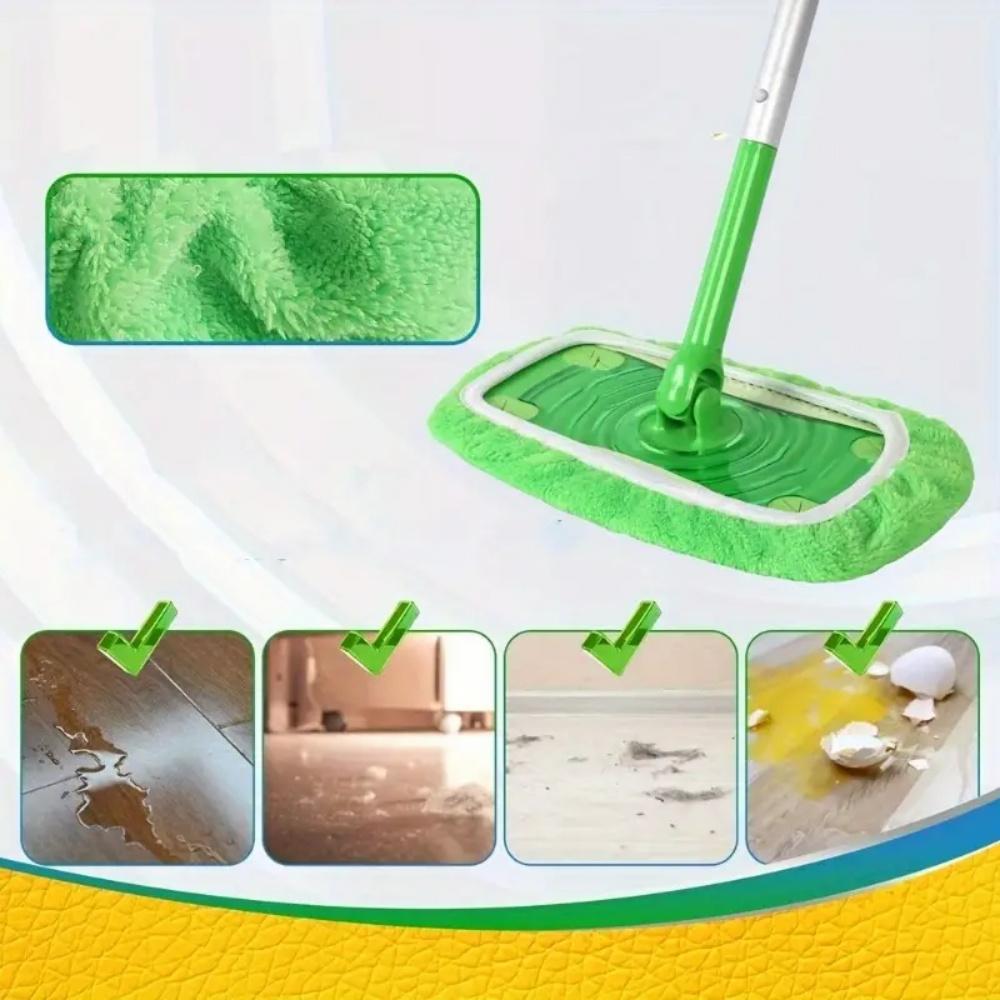 4 Pcs Reusable Ultra-fine Fiber Mop Pads High Water Absorption Universal Fit Most Standard Mops Firm Adhesion Cleaning Pads