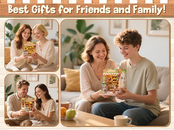 CUTEBEE The Greens’ Grocery DIY 3D Dollhouse Kit  Miniature Wooden Black Friday Gift Tiny House Book Nook Handmade Creative Room Decor for Teens Adults Holiday Christmas Gift - Playhouse